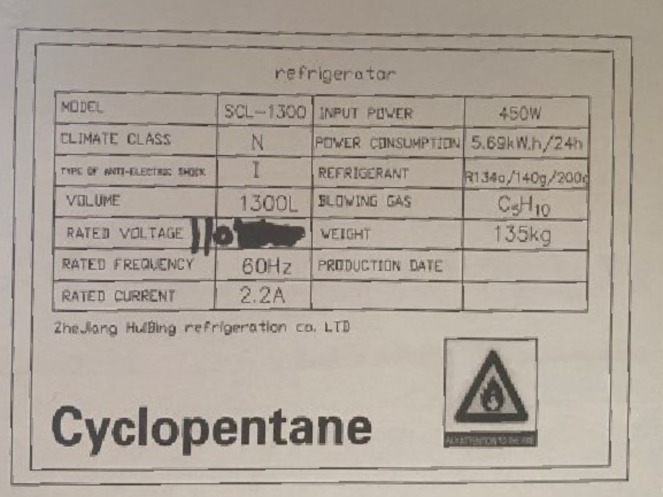 110V Six door freezer AL46