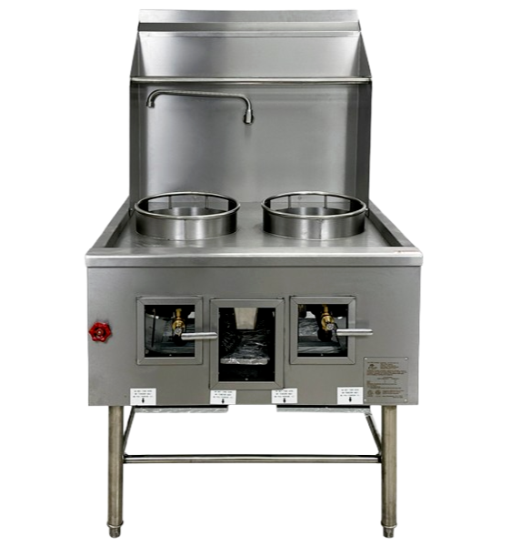 NSF 13+13 in 2 hole Chinese Wok Range waterfall Natural gas