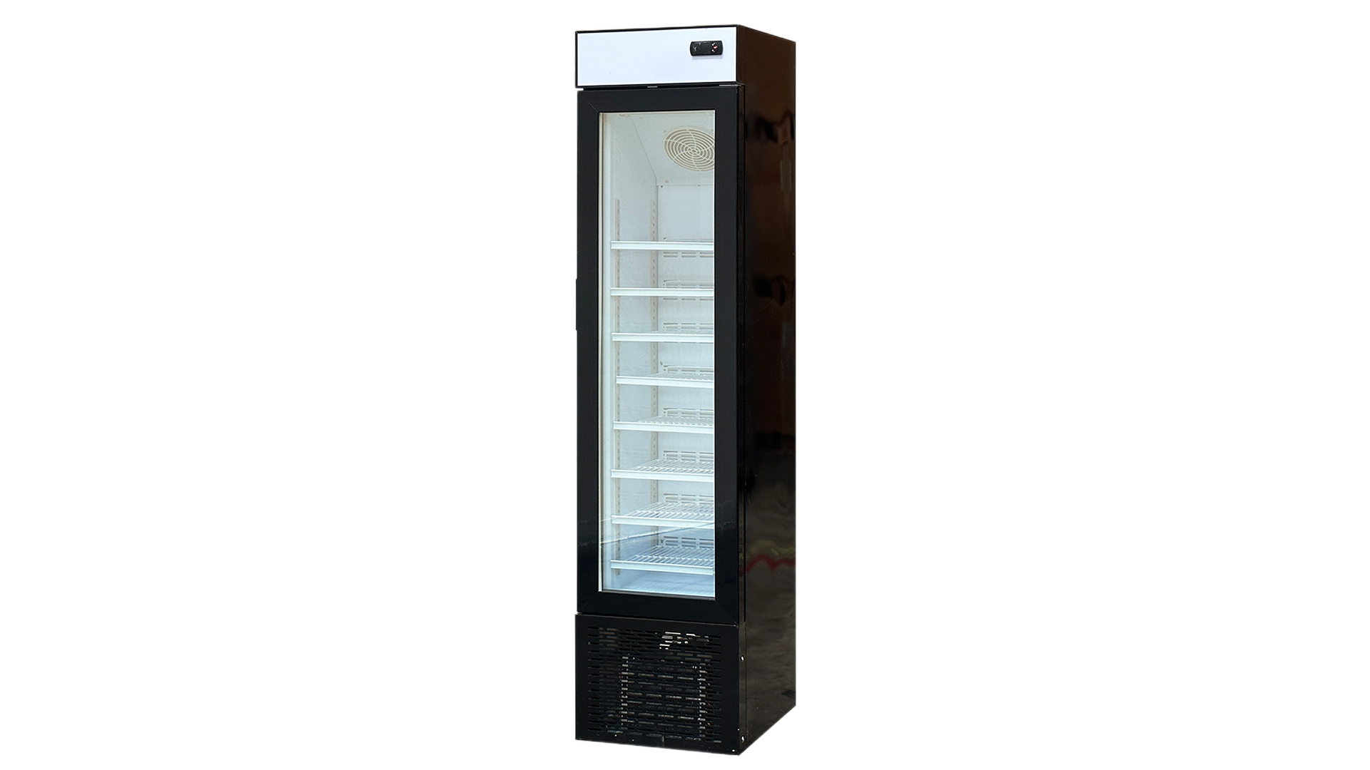 NSF Narrow glass door freezer SD105B