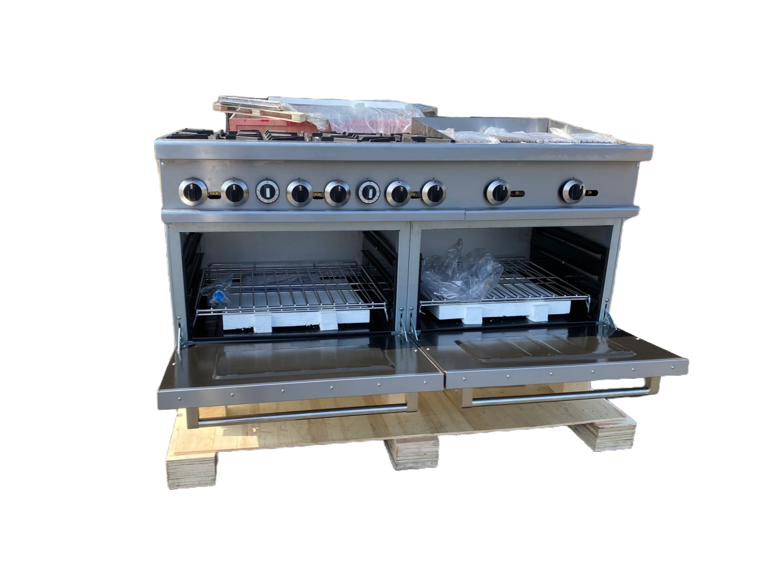 60 inches Hot plate Broiler Oven Range NSF CD-R6-24CB