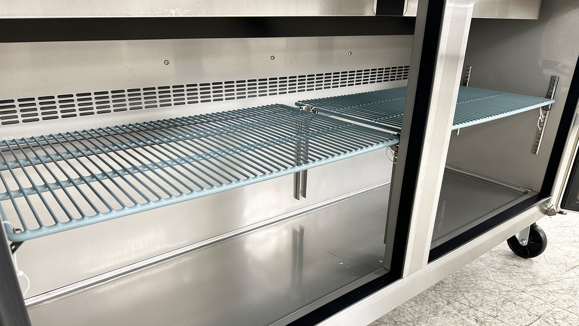 NSF Sandwich Prep Table mega Top Two door CSP60M