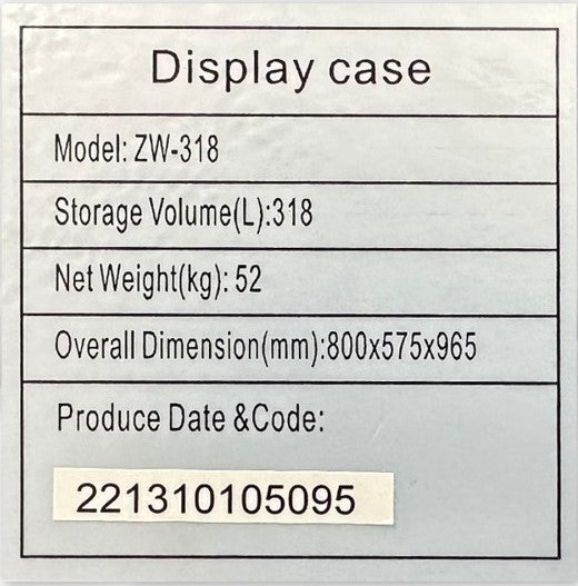 NSF Carib go Countertop Dry Bakery Display Case ZW-318