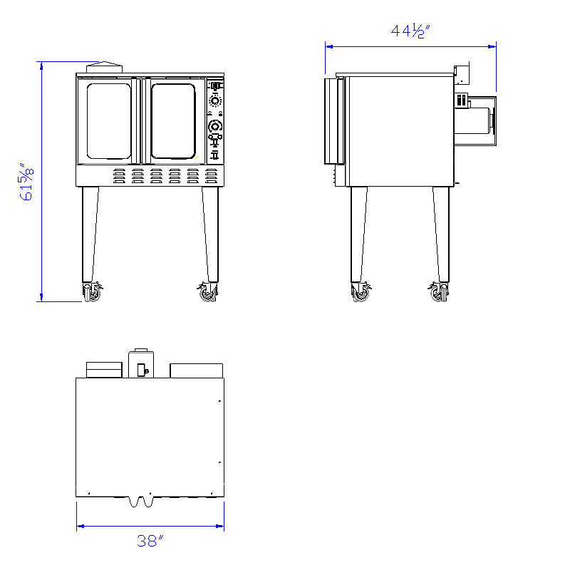 Electric Convection Oven Three phase NSF COE1 208V