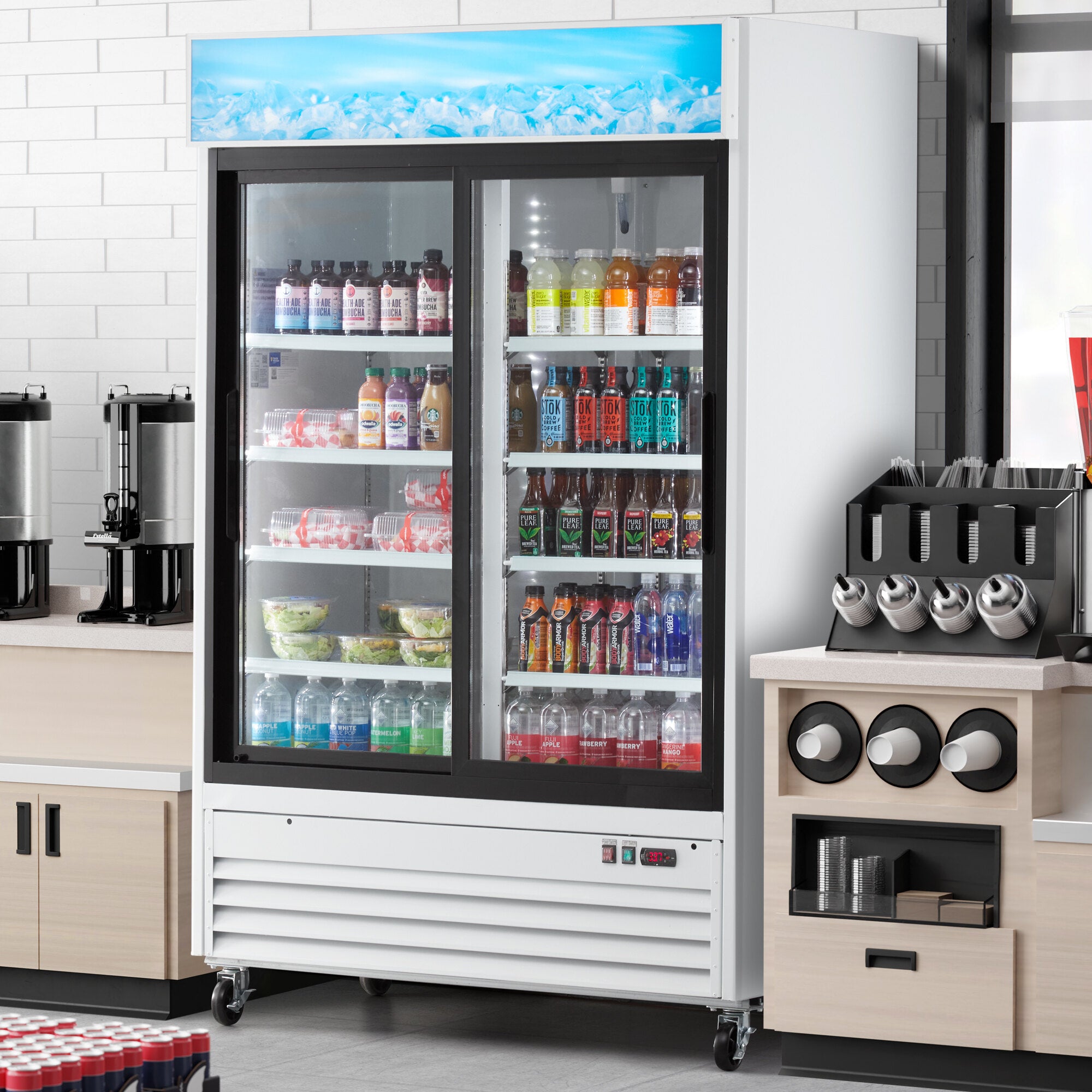 G1.2YBM2F NSF Two glass door refrigerator slide