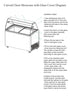 NSF 72 ins Gelato Ice Cream Freezer SD651S with glass