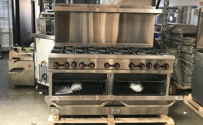 NSF Commercial 10 Burner Double Oven Gas Range HFSO-60