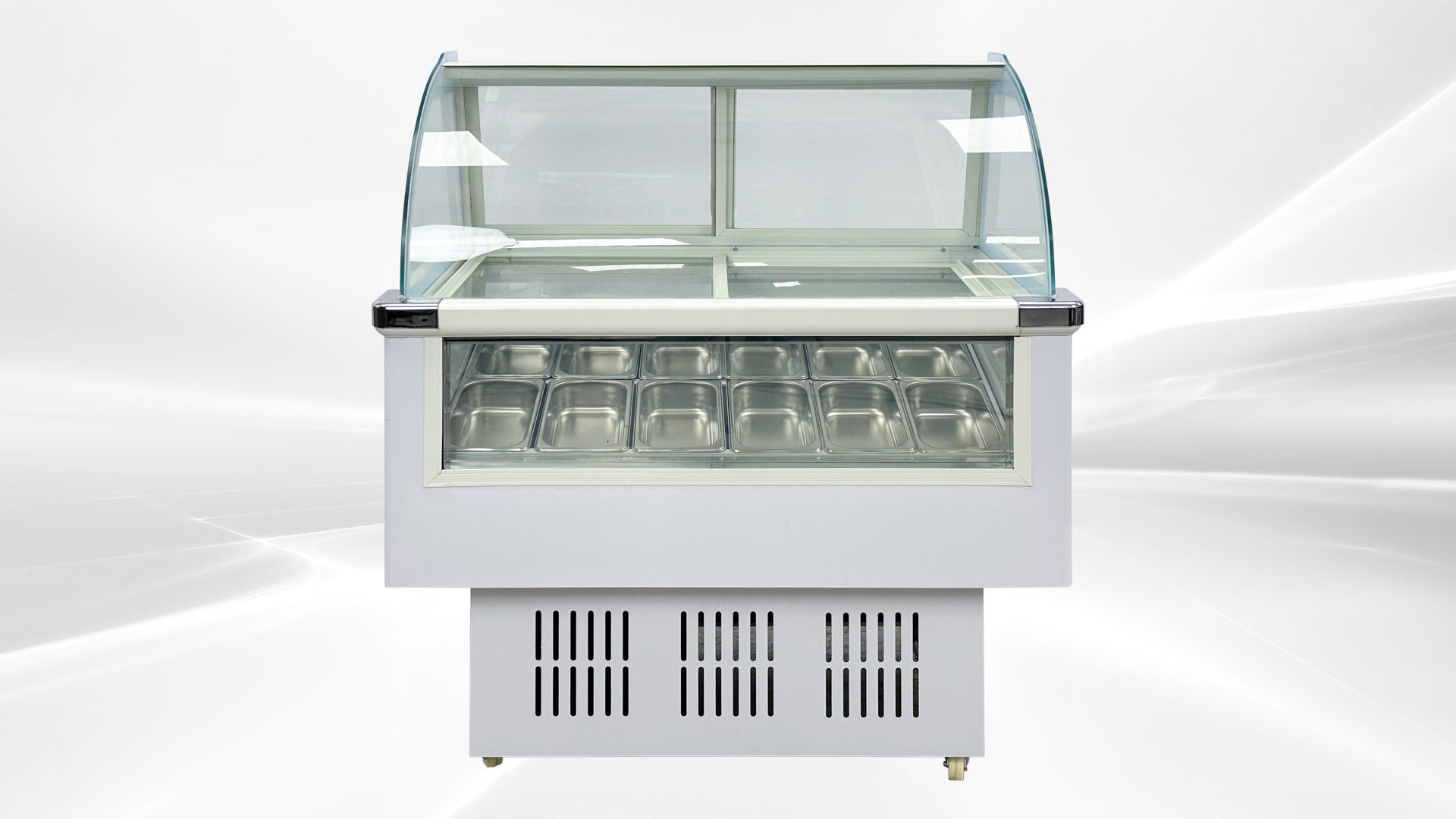 12 pan Ice Cream Gelato Display Dipping Cabinet freezer QBQ-188