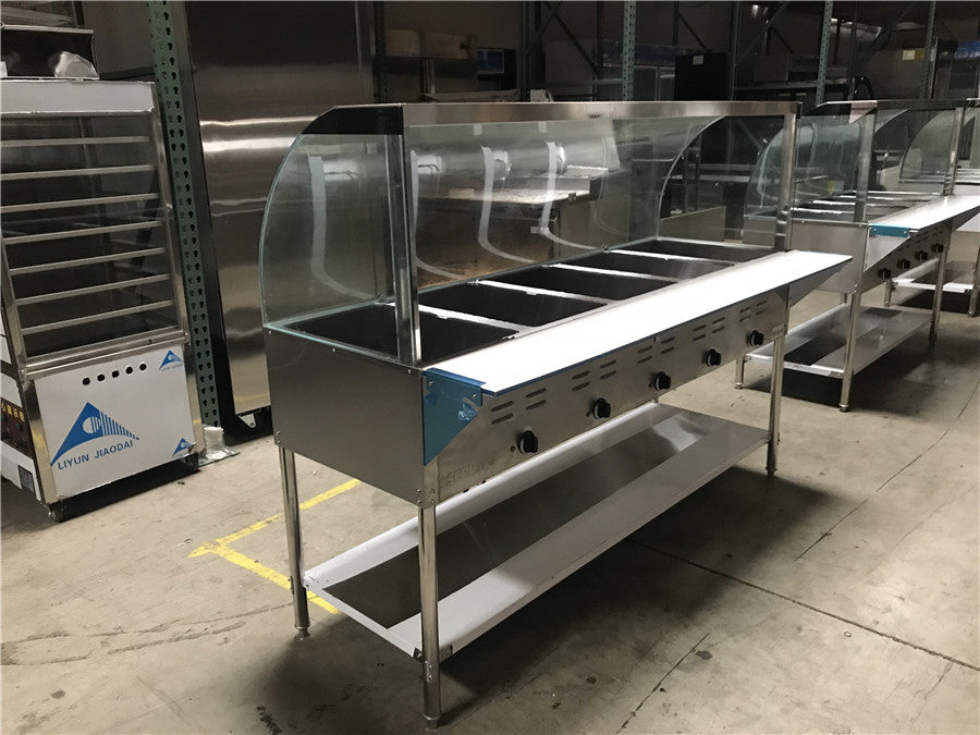 NSF 5 plate warmer steam and dry table N5