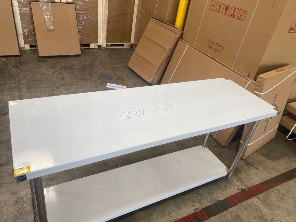 All Stainless Steel Table NSF 72W x 24D x34H inches