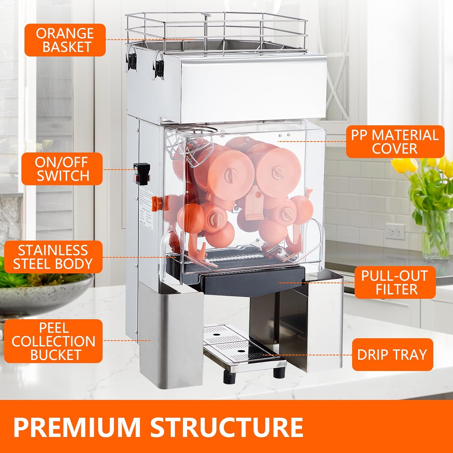 NSF Commercial Orange Juicer Squeezer Extractor Machine 2000E-2
