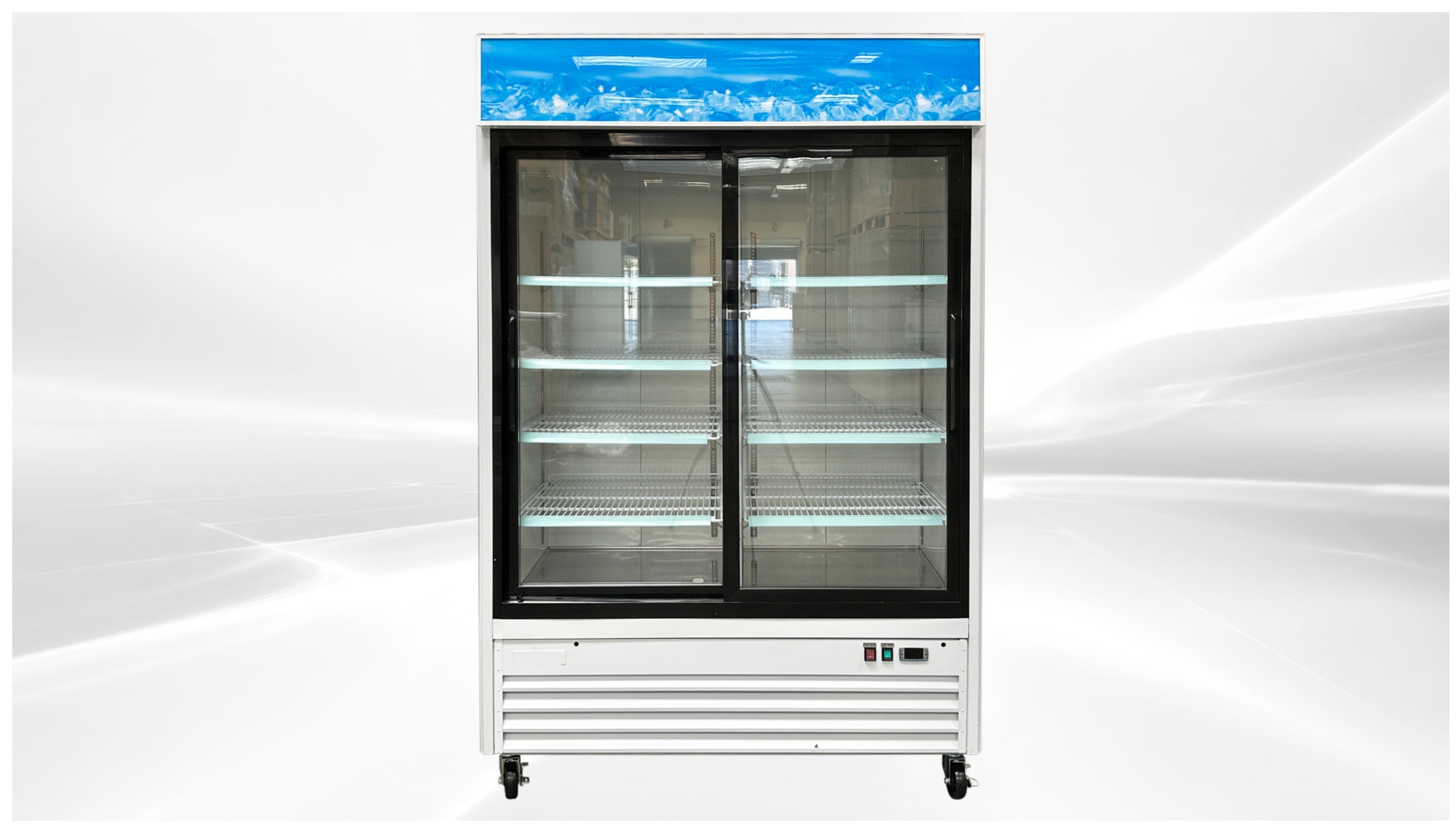 NSF Two glass door refrigerator G1.2YBM2F slide