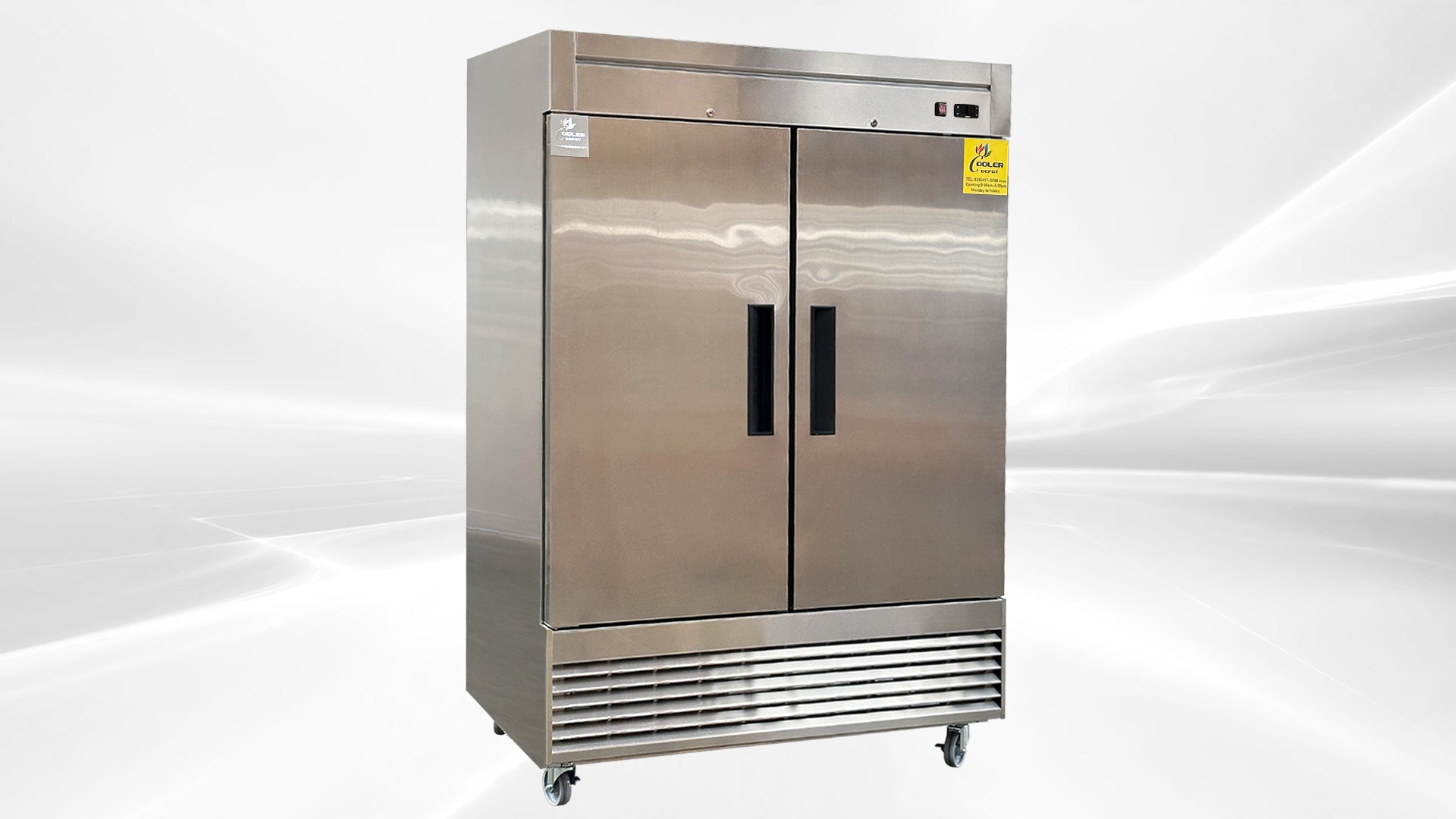 NSF 55 inch 2 Door Reach-in Commercial SS Freezer C55F