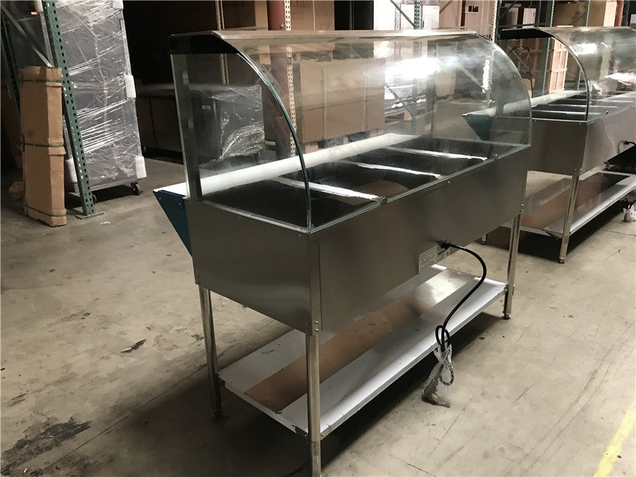 NSF 4 plate warmer steam and dry table N4