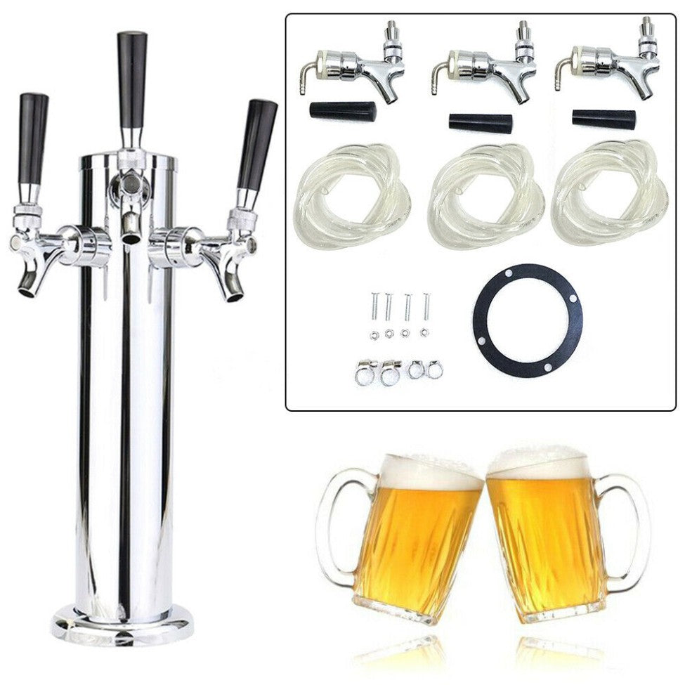 Triple Faucet Beer Kegerator Dispenser tap UUD3