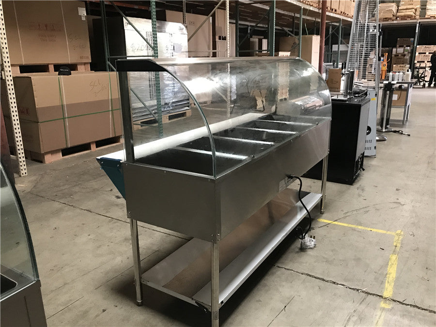 NSF 5 plate warmer steam and dry table N5