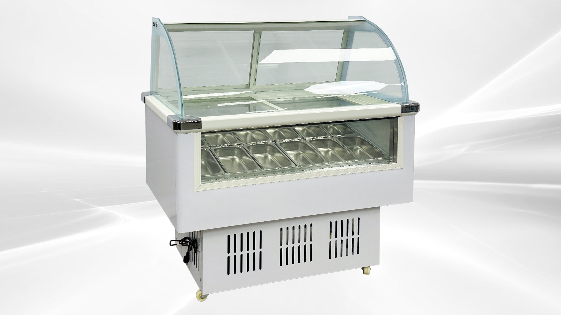 12 pan Ice Cream Gelato Display Dipping Cabinet freezer QBQ-188