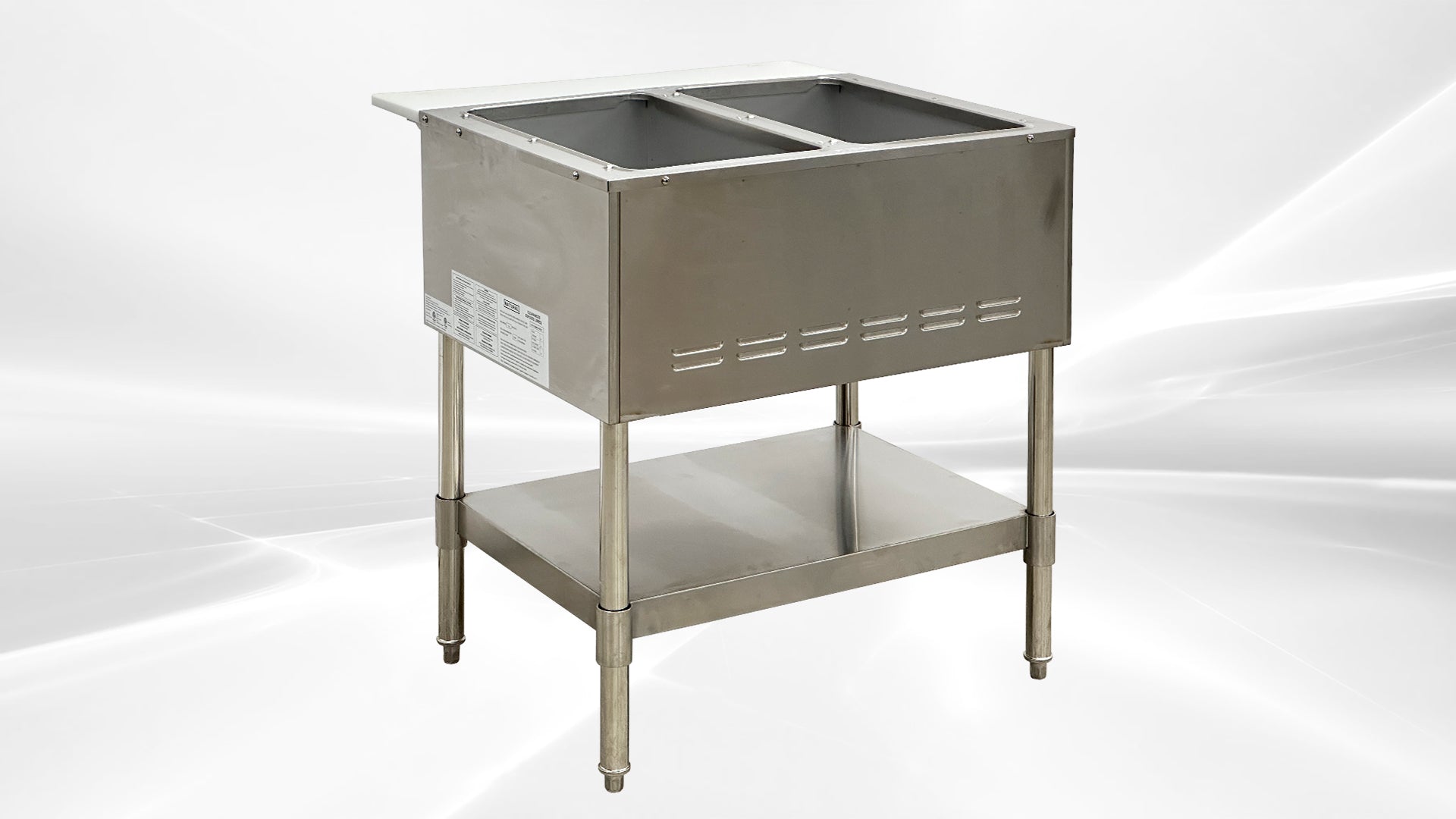 steam table NSF 2 pan gas warmer aerohot CD-GBM-2