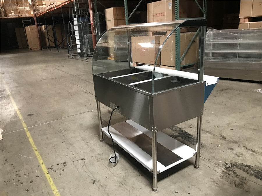 NSF 4 plate warmer steam and dry table N4