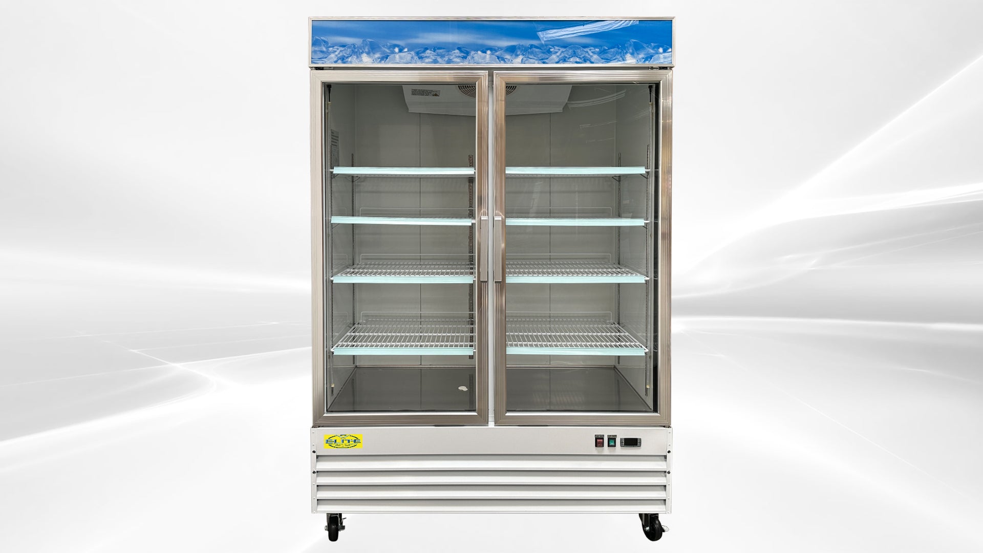 NSF 53 ins Two glass door freezer SS door D1.2BM2F