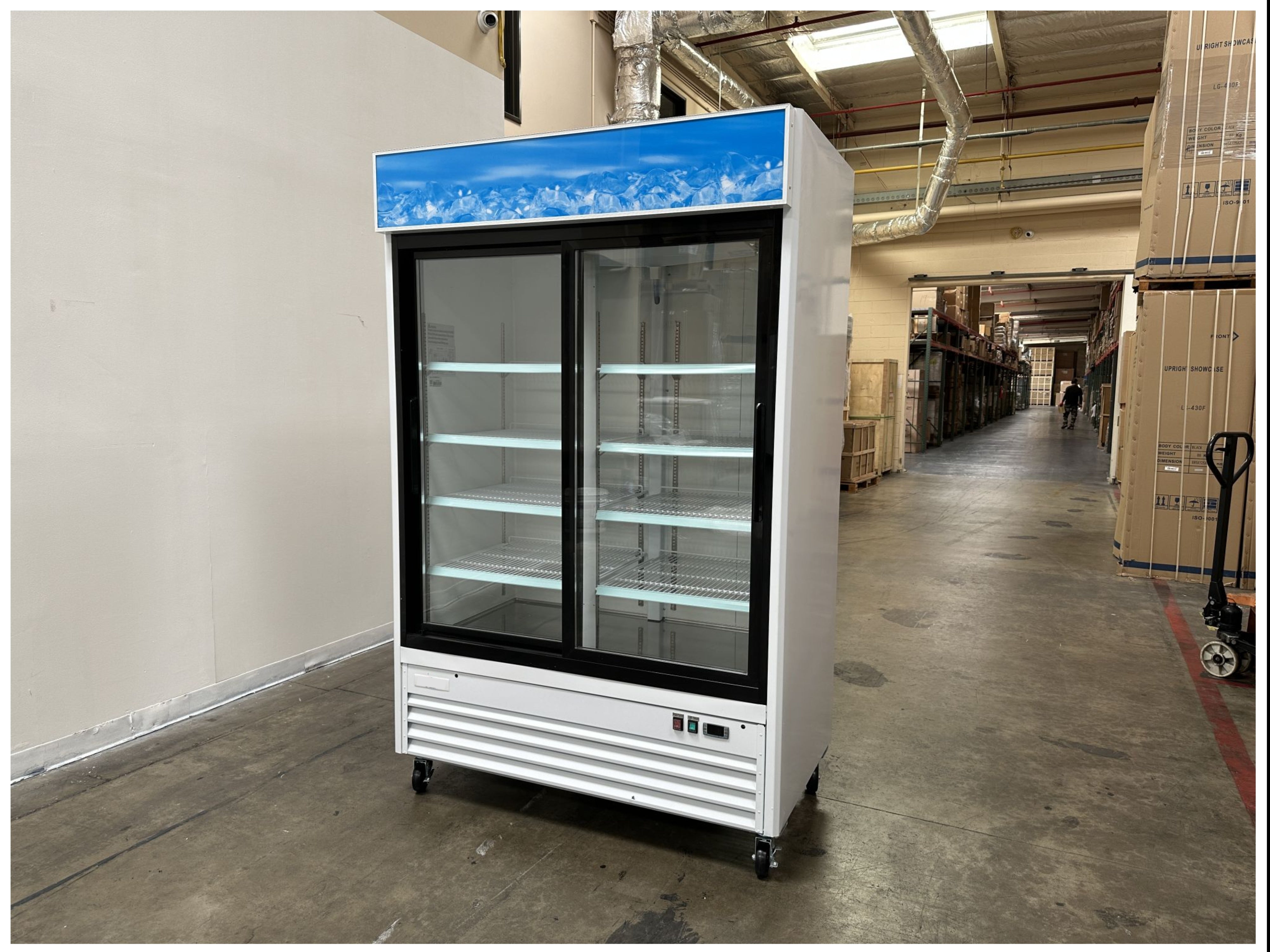 NSF Two glass door refrigerator G1.2YBM2F slide