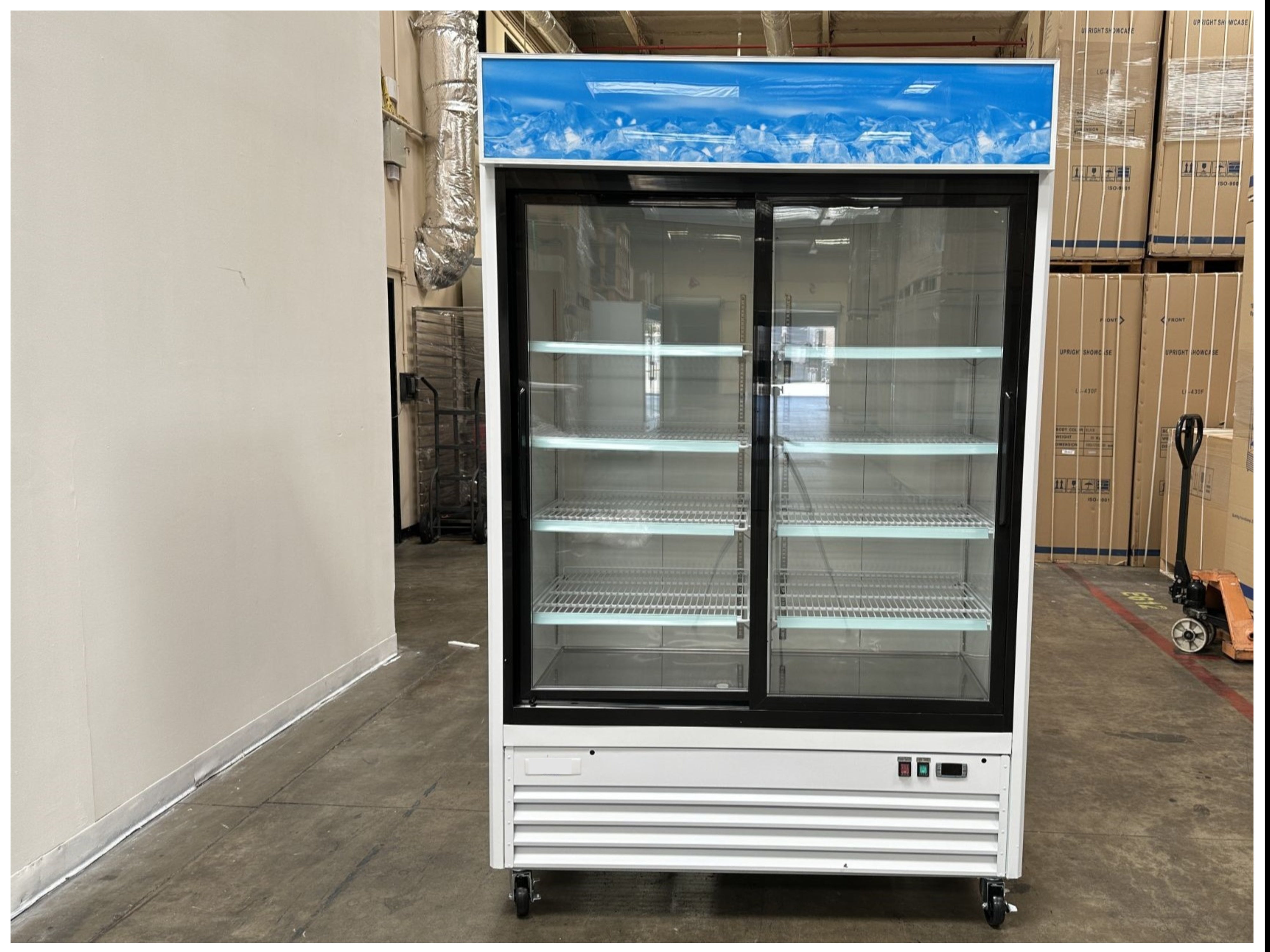 NSF Two glass door refrigerator G1.2YBM2F slide