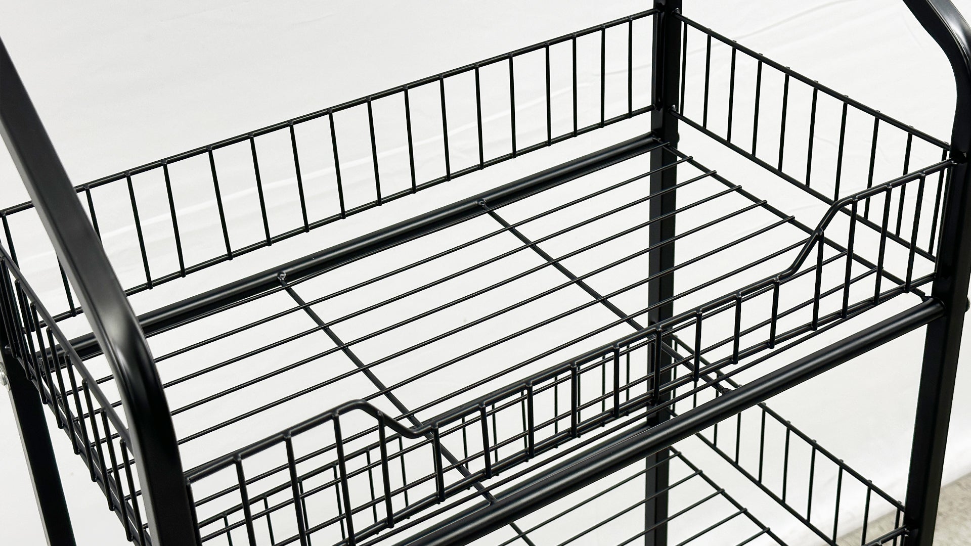 4 Shelfs Angled Mobile Merchandising Rack display DW4R