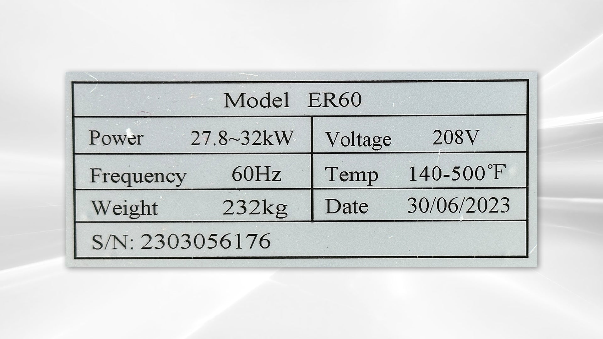 NSF 60"10 Sealed Element Electric Range 208v 3ph ER60