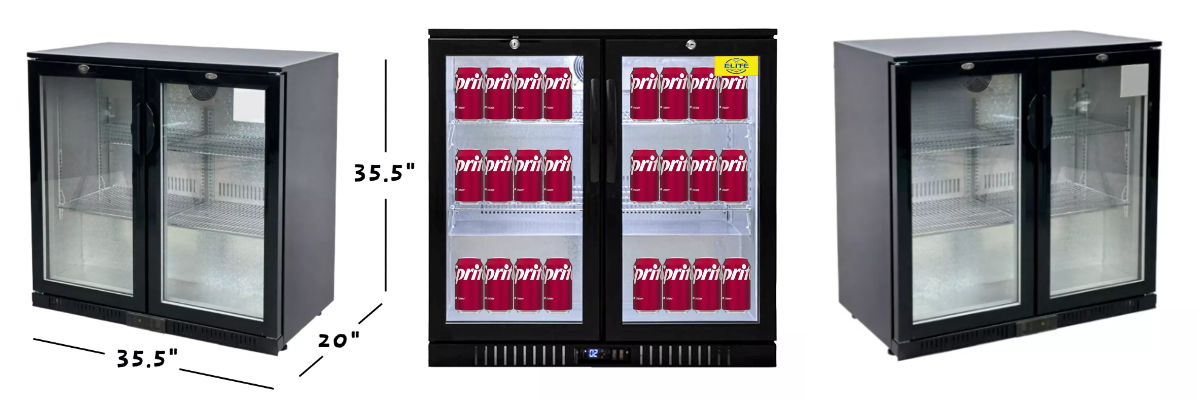 NSF restaurant Beverage back bar cooler swing door BC-230