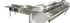 120 in Stainless Steel 3 Compartment sink NSF C3T242412-24LR