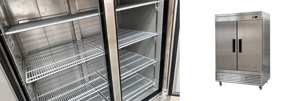 NSF 55 inch 2 Door Reach-in Commercial SS Freezer C55F – Elite