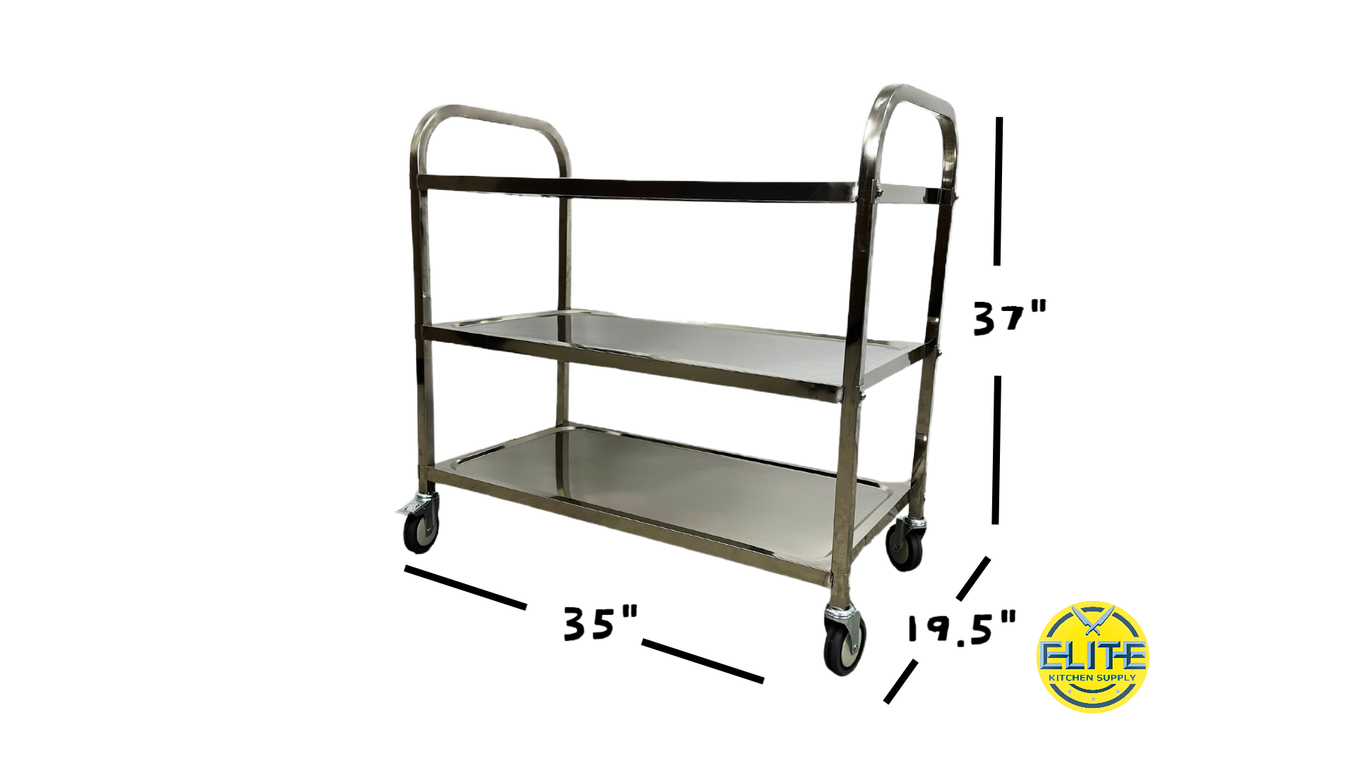 3 Tier stainless steel Utility Cart Rolling Storage CAR3