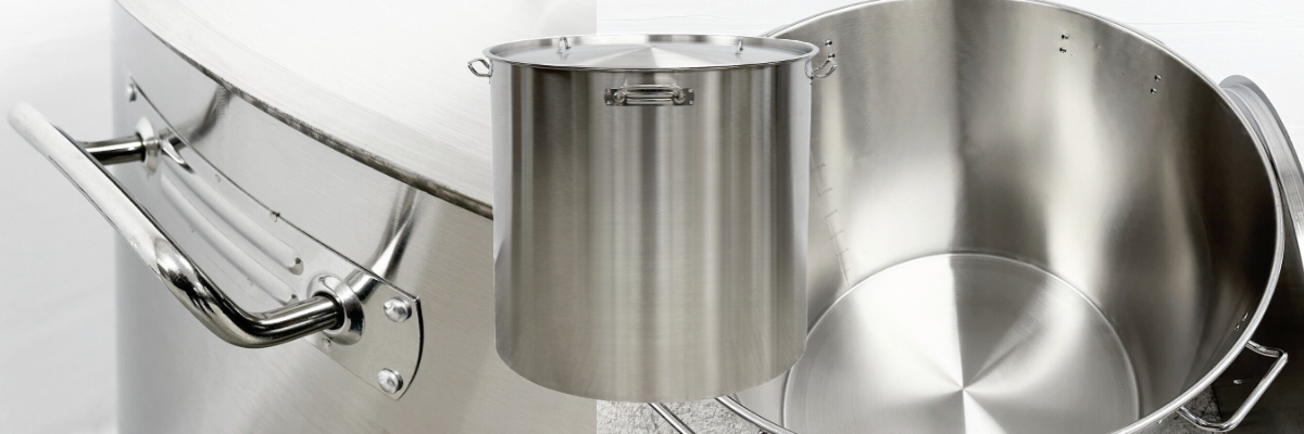 Polished Stainless Steel 750l/825qt Stock Pot D39H39