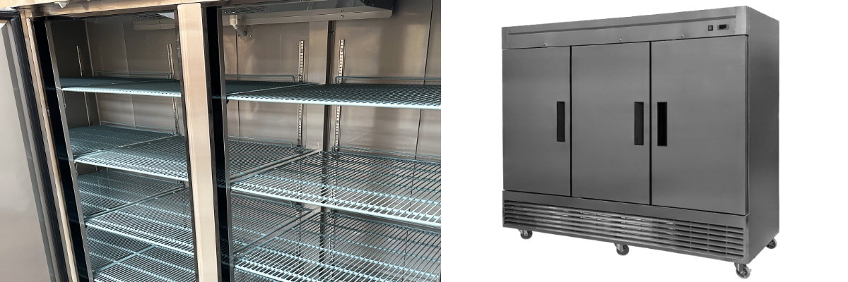 NSF 83 inch 3 Door Reach-in Commercial SS Freezer D83F