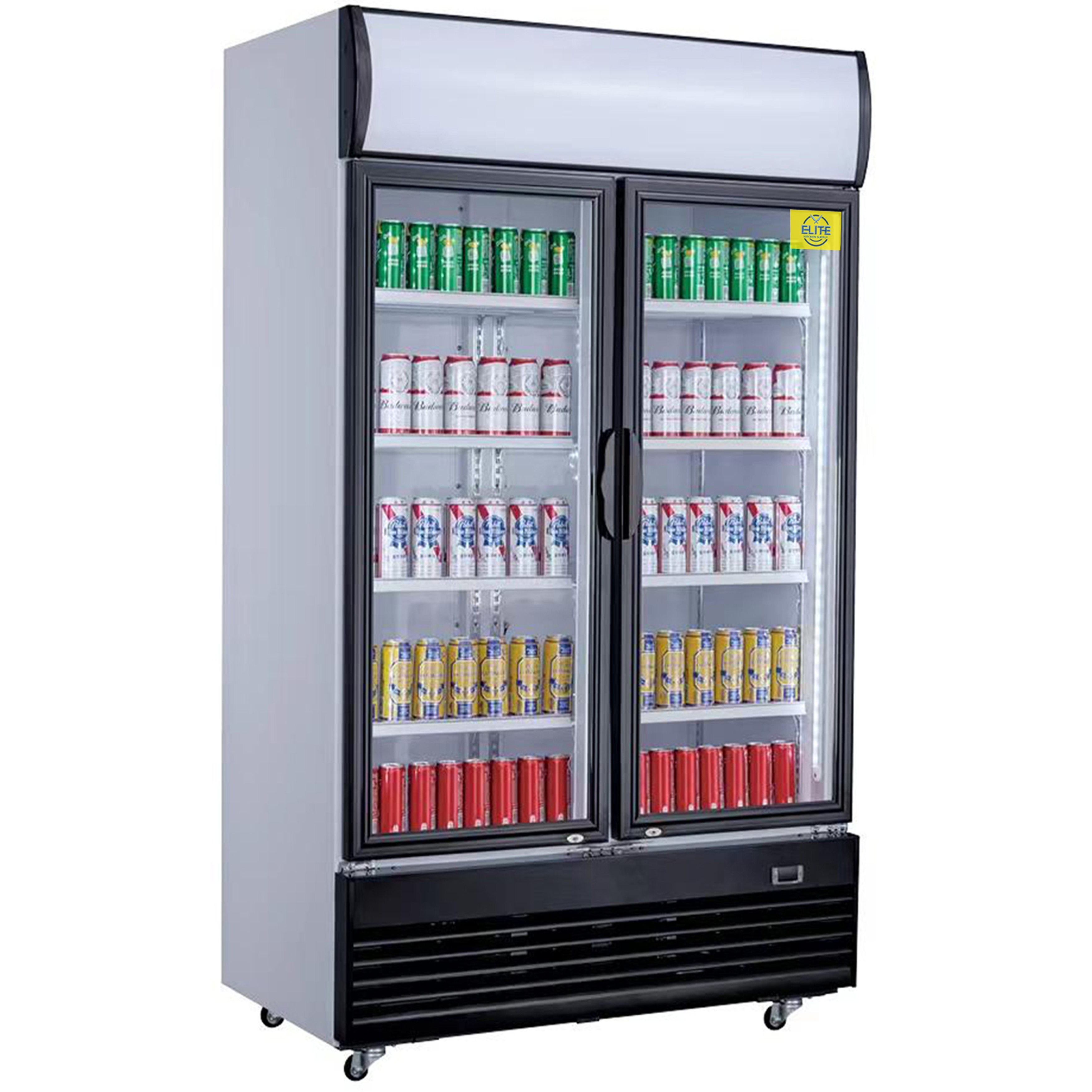 NSF 36 in two glass door upright refrigerator CLG-400BF