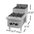 NSF 12 ins two burner Step hotplate TC-HP12-S