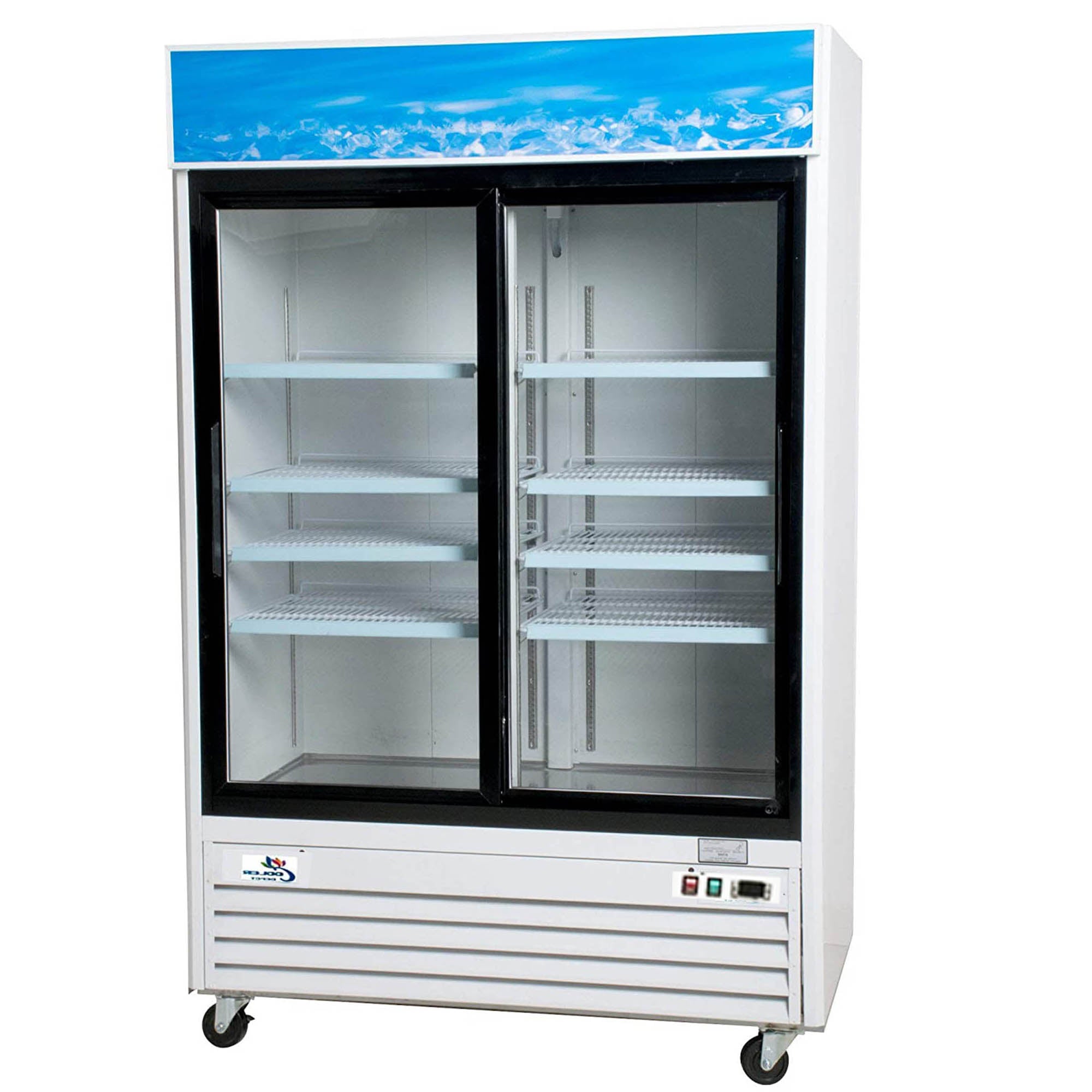 G1.2YBM2F NSF Two glass door refrigerator slide