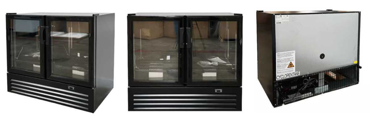 NSF ETL Two Glass Door upright refrigerator GC320