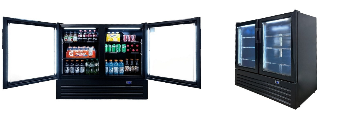 NSF ETL Two Glass Door upright refrigerator GC320