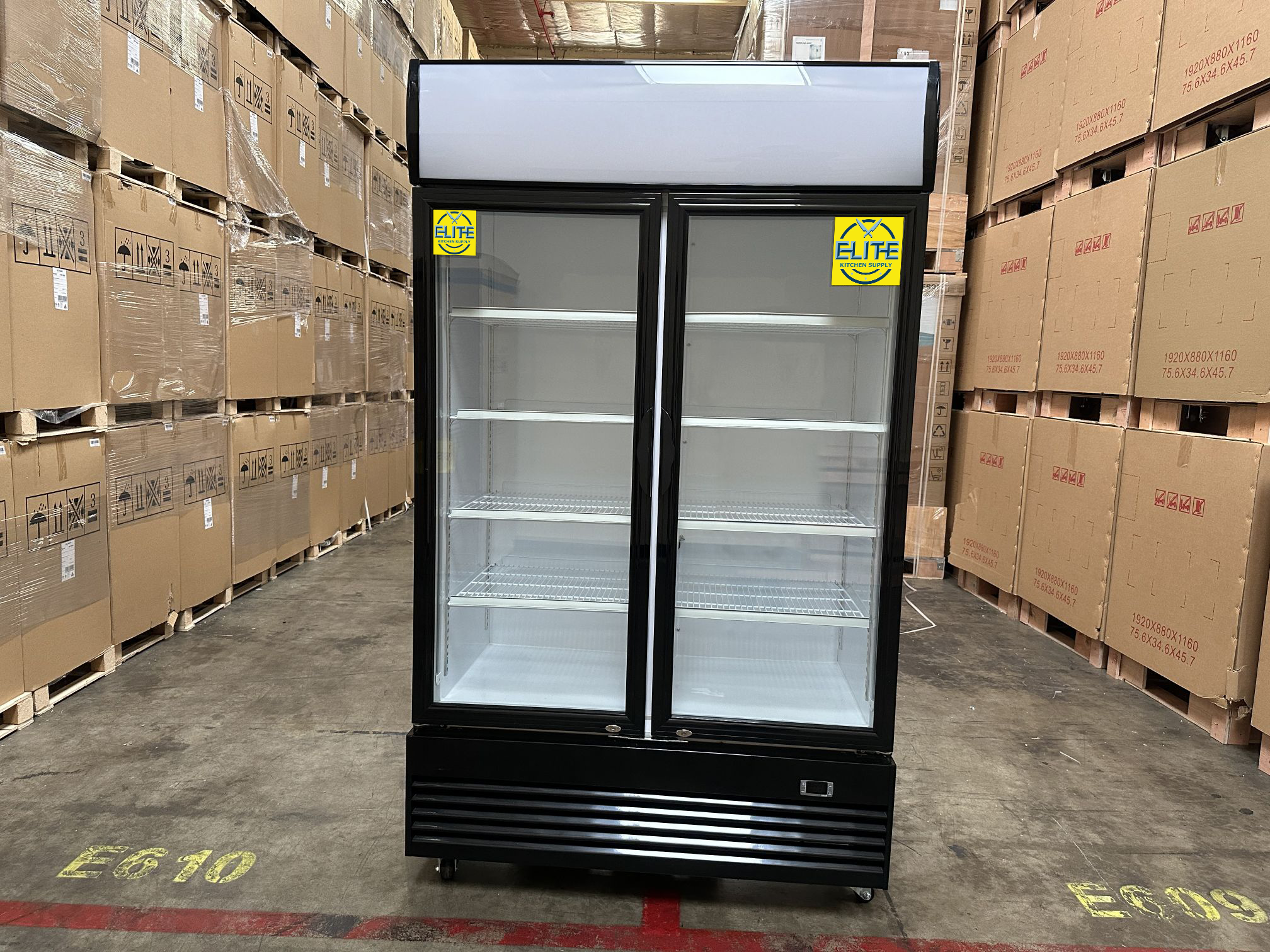 NSF 48 inches two glass door refrigerator LG1000