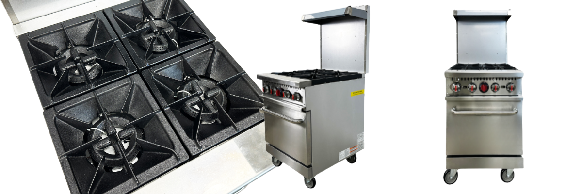 24 ins 4b NSF gas LP oven ranges HFSO-24
