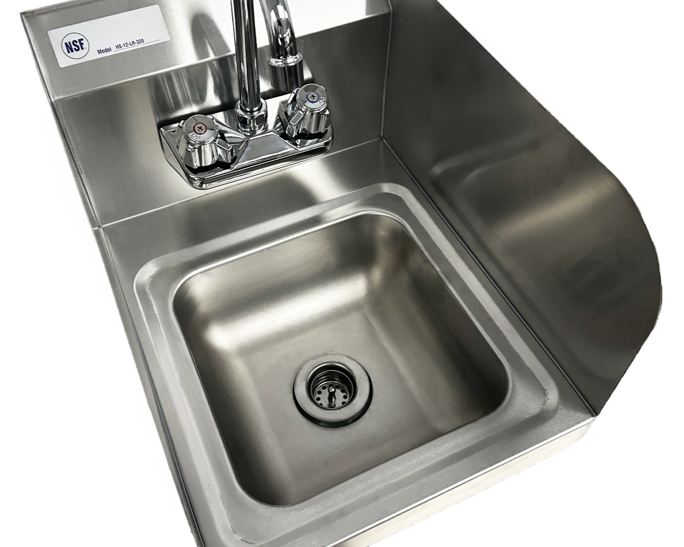 12 ins Hand Sink With Two Splashes And Faucet NSF HS-12-LR-320