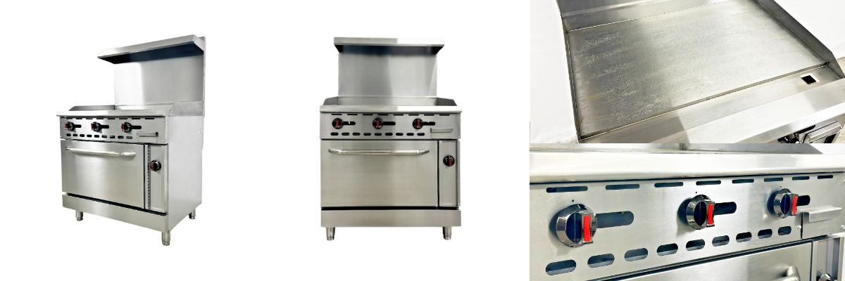 NSF 36″ Thermostat Griddle With Oven RGR36TG