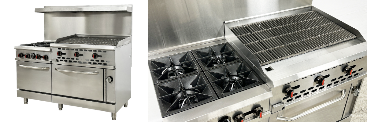 NSF 60 ins 4 Burner 36 ins Charbroiler RGR60-36CB