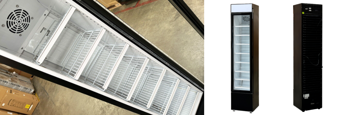 SC105B NSF Commercial Narrow glass door refrigerator