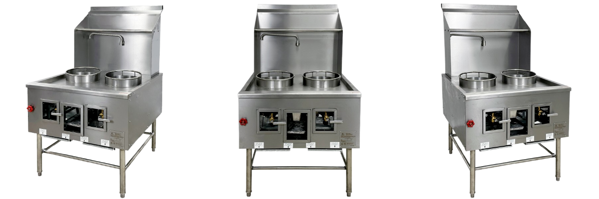 NSF 13+13 in 2 hole Chinese Wok Range waterfall Natural gas