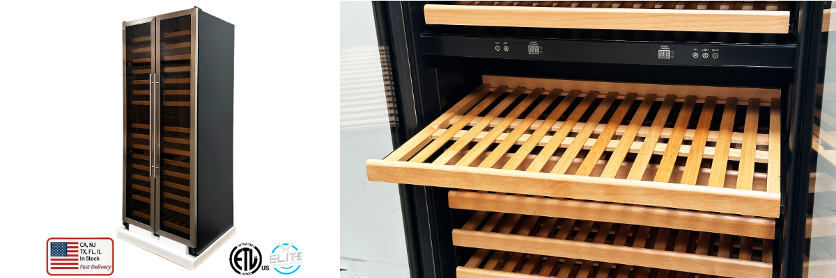 NSF 150 - 200 Bottles Dual Zone Wine Cooler refrigerator USF-168