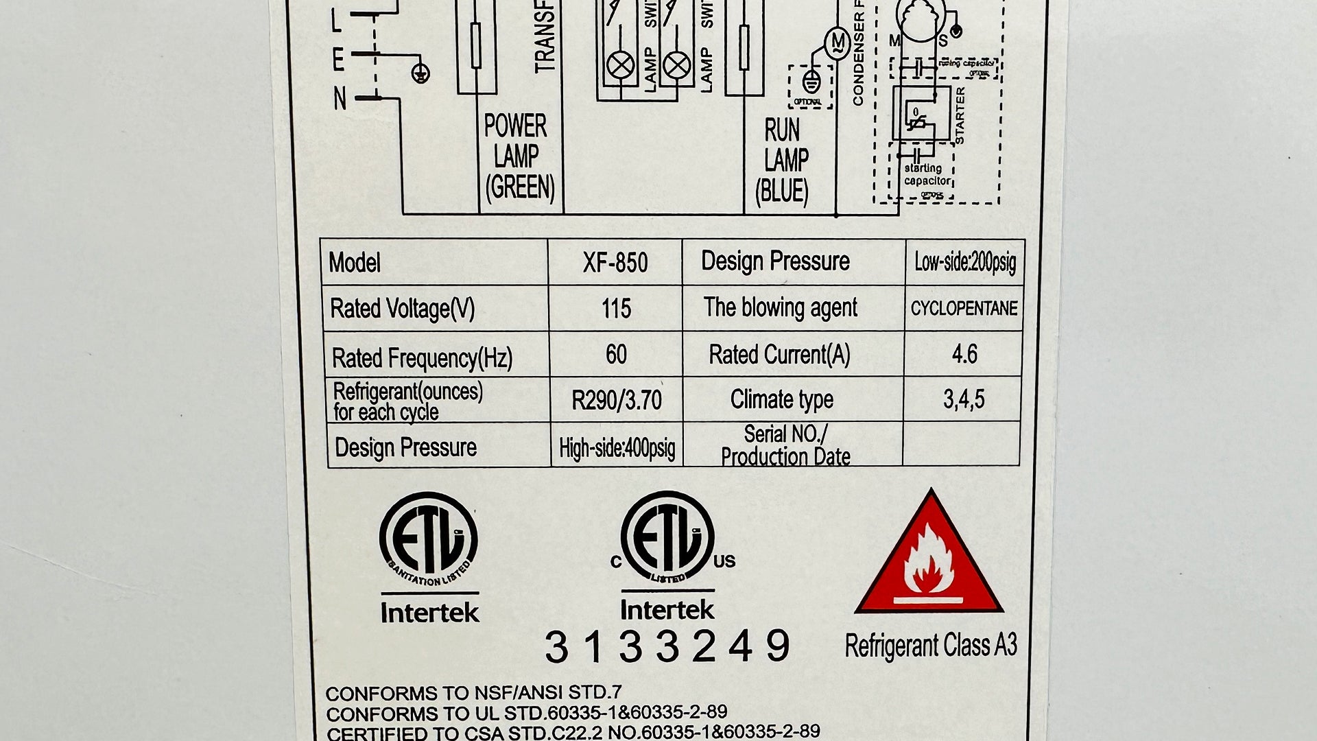 NSF 79 inches Solid Top Chest Freezer 30 cu ft XF-850