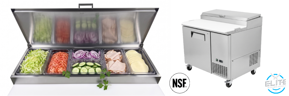 NSF Pizza Prep Table Stainless Refrigerator CD-45PP – Elite