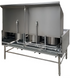 NSF 13+16+13 in 3 hole Chinese Wok Range waterfall Natural gas