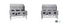 NSF 13+16+13 in 3 hole Chinese Wok Range waterfall Natural gas